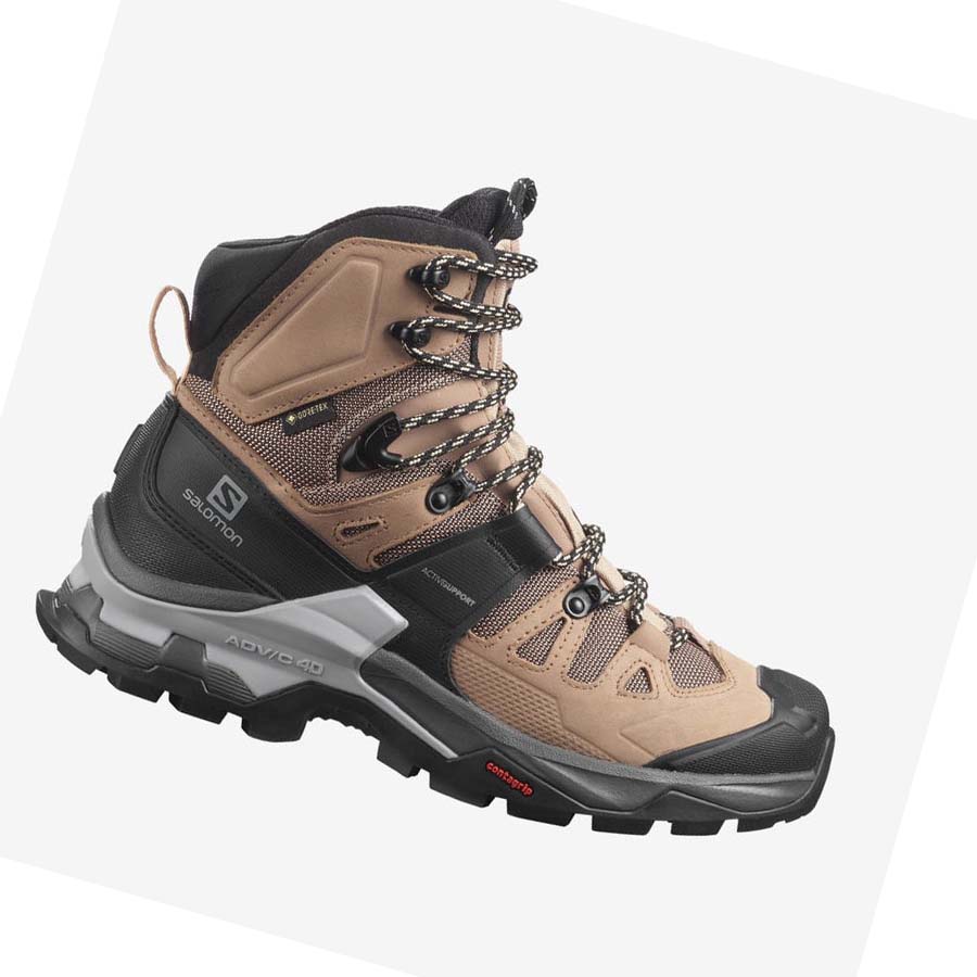 Salomon WoQUEST 4 GORE-TEX Túracipő Női Barna | HU 2843GSO